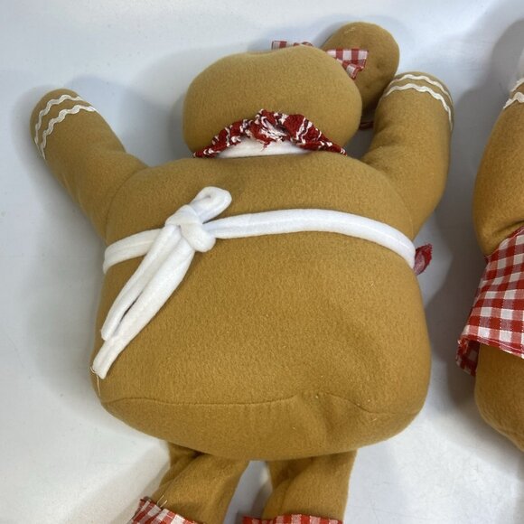Gingerbread Man Woman Christmas Shelf Sitter Plush Plushie Chef Hat  20 in - Picture 9 of 13